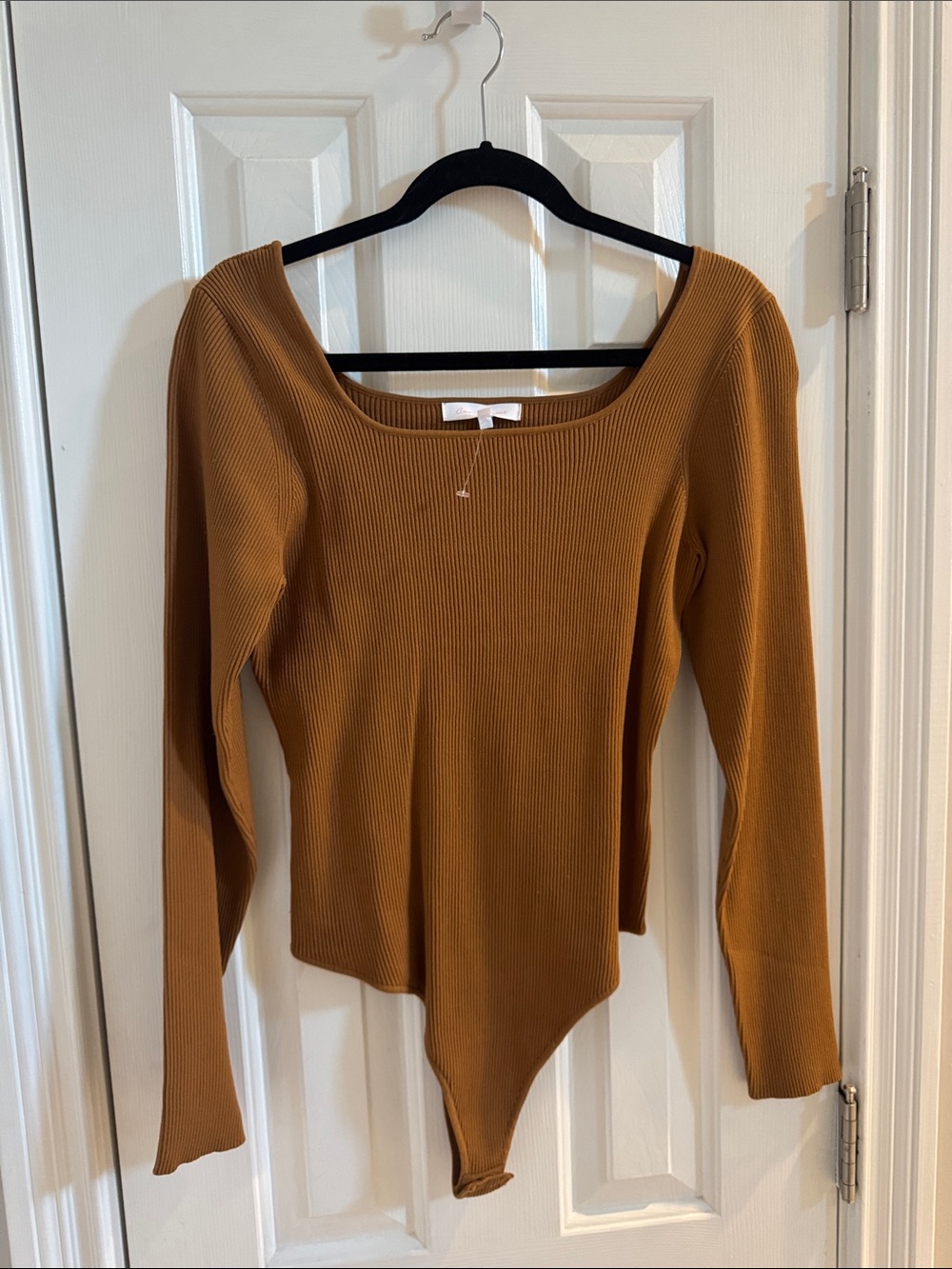 Ces Femme Tobacco Brown Ribbed Bodysuit